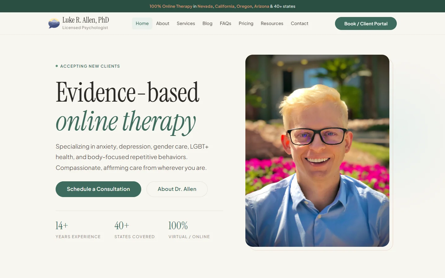 Dr. Luke Allen website